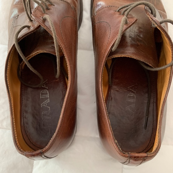 Men’s Prada Cap Toe Lace Up Shoes/ sz 8 - Picture 3 of 9